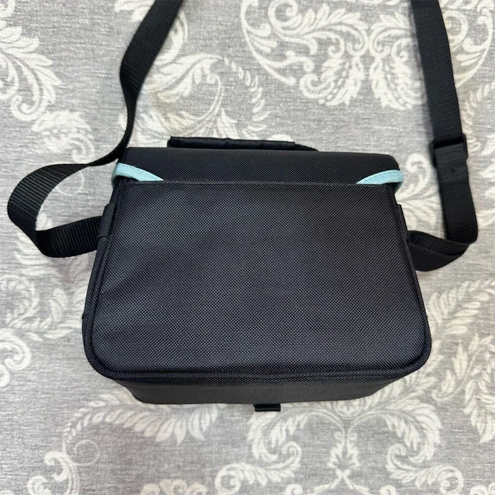 Sony Handycam Soft Carrying Case Shoulder Bag Black Blue Trim Adjustable